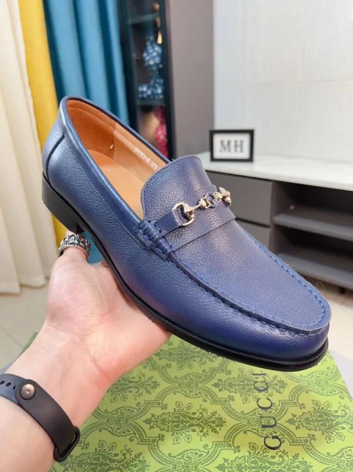 Men's shoes 💰500🌹🌹Niuli [GUCCI Gucci] A new style of formal men's leather shoes is coming~ The original quality upper is made of patent leather imported from Italy, the leather is soft and delicate, comfortable and soft first-layer cowhide lining, rubber wear-resistant outsole, the shoe shape is dignified and domineering, and the luxury charm cannot be concealed! The natural and free nouveau riche leads the trend. Code number: 38-44